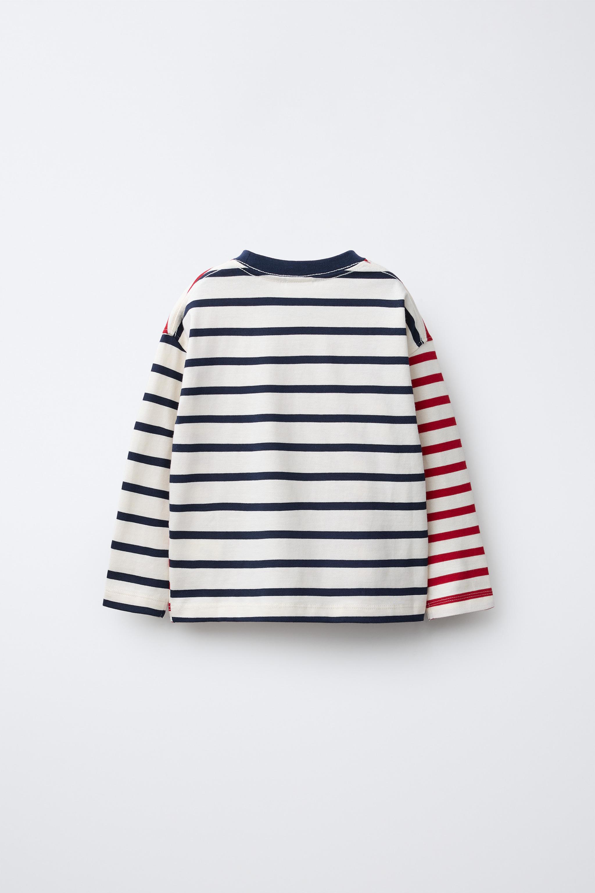 T-SHIRT À RAYURES COMBINÉES
